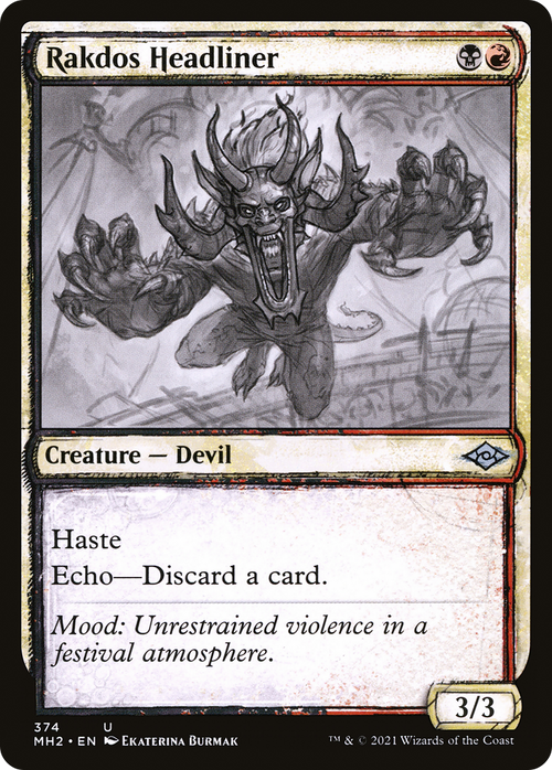 Rakdos Headliner (Showcase) (MH2-374) - Modern Horizons 2: (Showcase) Foil