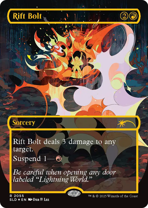 Rift Bolt (2055) (Raised Foil) (SLD-2055) - Secret Lair Drop (Borderless) Foil