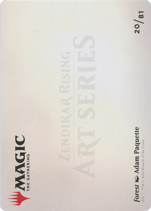Forest // Forest (AZNR-020) - Zendikar Rising Art Series (Borderless)