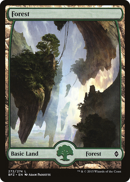 Forest (272) - Full Art (BFZ-272) - Battle for Zendikar Foil