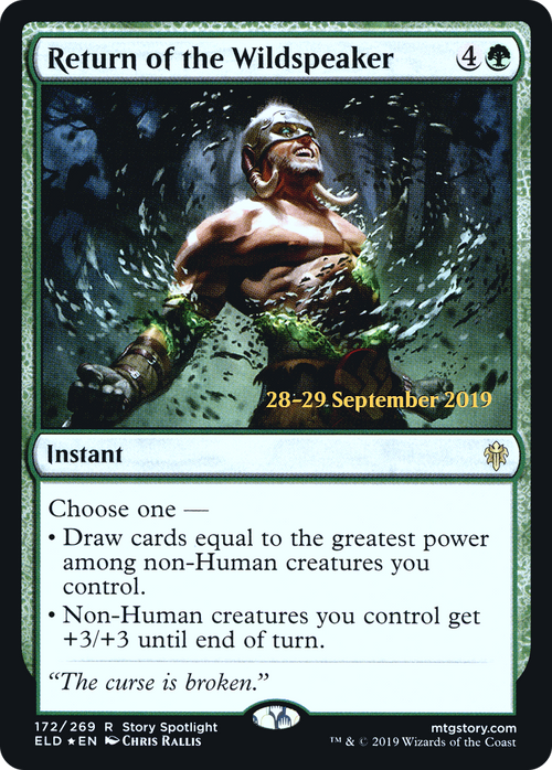 Return of the Wildspeaker (PRE-172S) - Throne of Eldraine Promos Foil