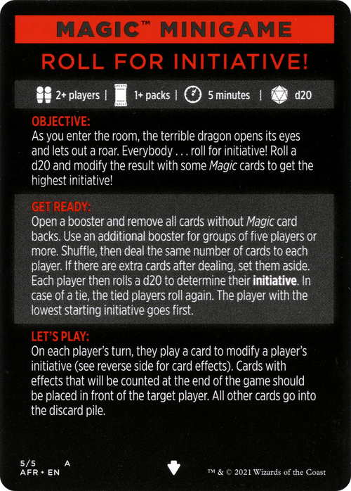 Roll for Initiative // Roll for Initiative (cont'd) (MAFR-005) - Adventures in the Forgotten Realms Minigames