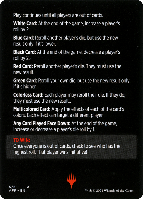 Roll for Initiative // Roll for Initiative (cont'd) (MAFR-005) - Adventures in the Forgotten Realms Minigames Foil
