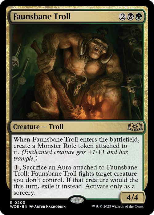 Faunsbane Troll (WOE-203) - Wilds of Eldraine Foil