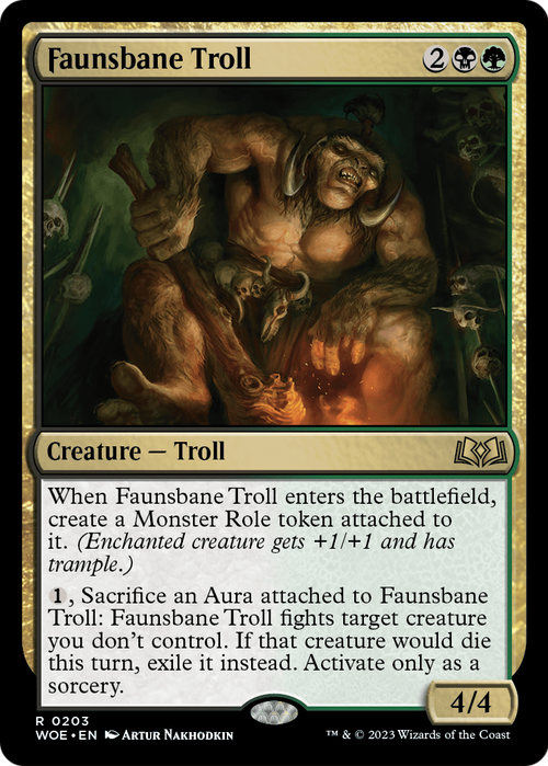Faunsbane Troll (WOE-203) - Wilds of Eldraine Foil