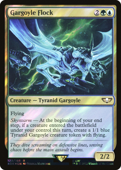 Gargoyle Flock (Surge Foil) (40K-123) - Warhammer 40,000 Commander Foil