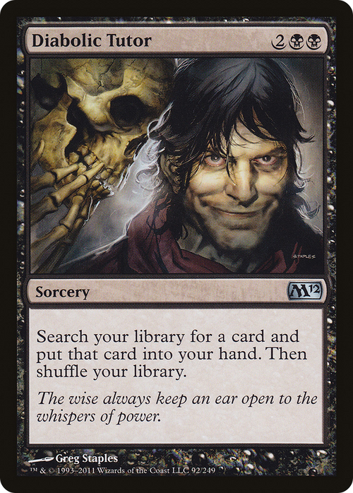 Diabolic Tutor (M12-092) - Magic 2012 Foil