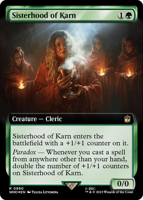 Sisterhood of Karn (Extended Art) (Surge Foil) (WHO-990) - Doctor Who: (Extended Art) Foil