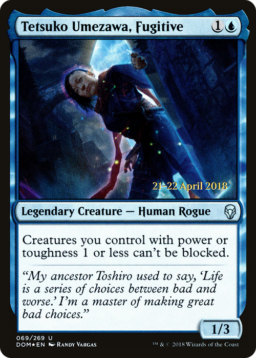 Tetsuko Umezawa, Fugitive (PRE-69S) - Dominaria Promos Foil