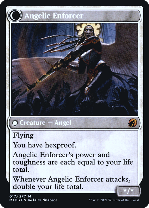 Enduring Angel (PRE-17S) - Innistrad: Midnight Hunt Promos: (Double Faced Transform) Foil