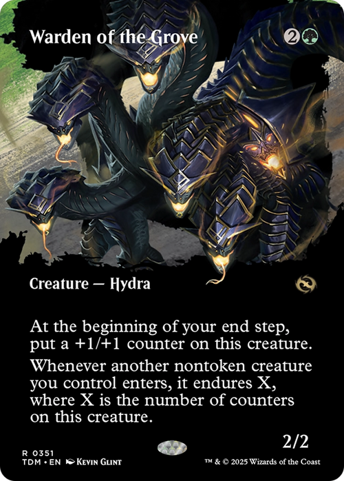 Warden of the Grove (Borderless) (TDM-351) - Tarkir: Dragonstorm: (Showcase)