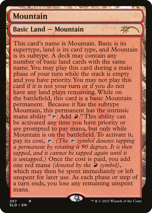 Mountain (257) (Full-Text Lands) (SLD-257) - Secret Lair Drop Foil
