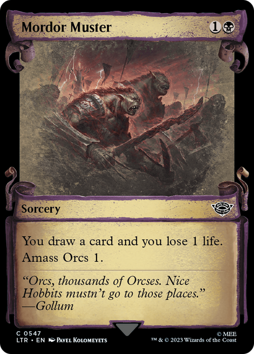 Mordor Muster (Showcase Scrolls) (LTR-547) - The Lord of the Rings: Tales of Middle-earth: (Showcase) Foil