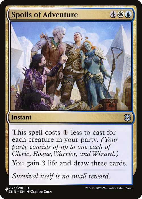 Spoils of Adventure (LIST-ZNR-237) - The List