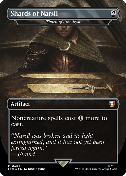 Shards of Narsil - Thorn of Amethyst (Surge Foil) (LTC-386) - Tales of Middle-earth Commander / Shards of Narsil (Borderless) Foil
