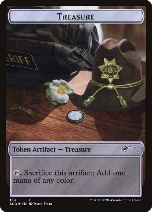 Treasure // Walker (Bicycle Girl) Double-sided Token (SLD-153) - Secret Lair Drop Foil