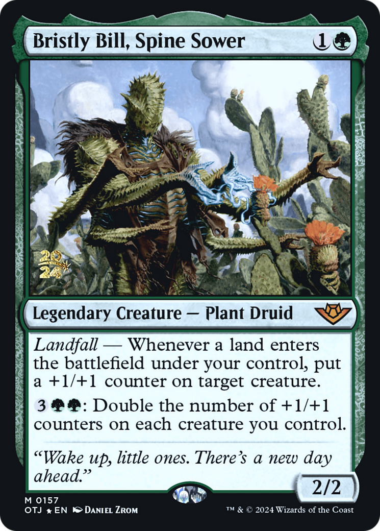 Bristly Bill, Spine Sower (PRE-157) - Outlaws of Thunder Junction Promos Foil