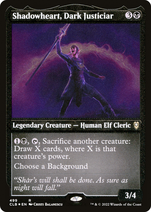 Shadowheart, Dark Justiciar (Foil Etched) (CLB-499) - Commander Legends: Battle for Baldur's Gate Foil