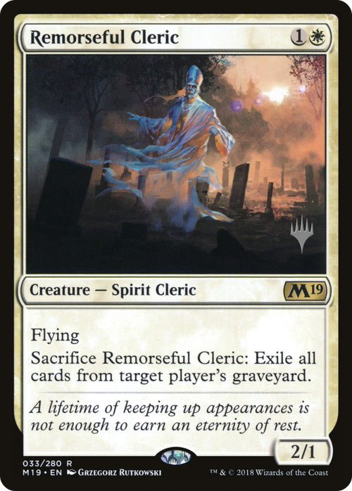 Remorseful Cleric (PPM20-33P) - Core Set 2019 Promos Foil