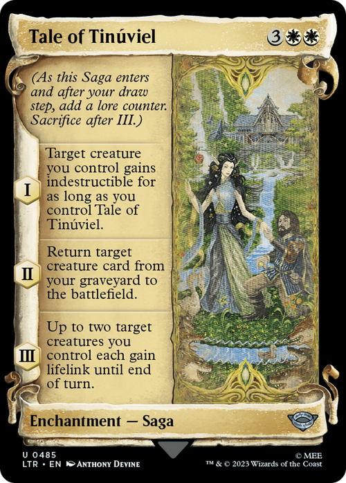Tale of Tinuviel (Showcase Scrolls) (LTR-485) - The Lord of the Rings: Tales of Middle-earth: (Showcase)