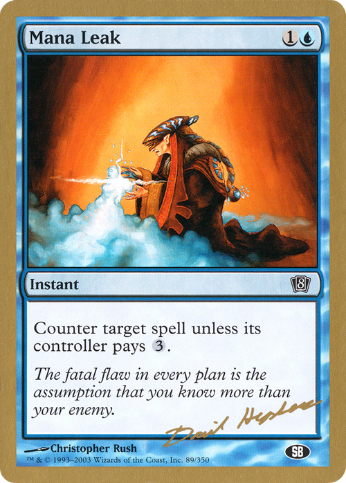 Mana Leak - 2003 Dave Humpherys (8ED) (SB) (WCD-DH89SB) - World Championship Decks 2003