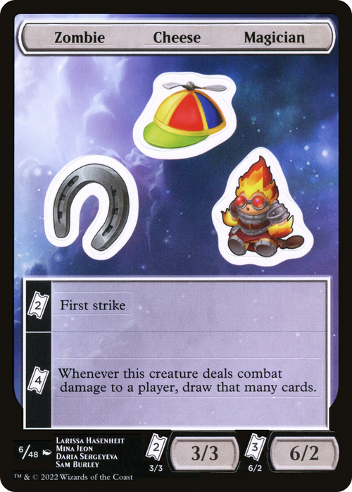 Zombie Cheese Magician (UNF-006) - Unfinity Sticker Sheets