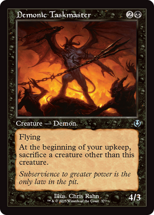 Demonic Taskmaster (Retro Frame) (INR-377) - Innistrad Remastered Foil