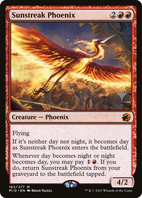 Sunstreak Phoenix (PPMID-162P) - Innistrad: Midnight Hunt Promos