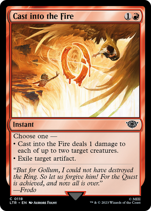 Cast into the Fire (LTR-118) - The Lord of the Rings: Tales of Middle-earth Foil