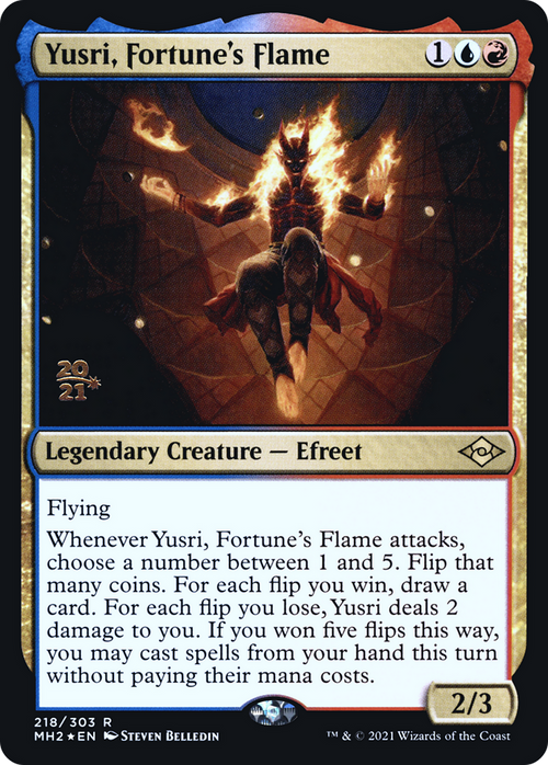 Yusri, Fortune's Flame (PRE-218S) - Modern Horizons 2 Promos Foil