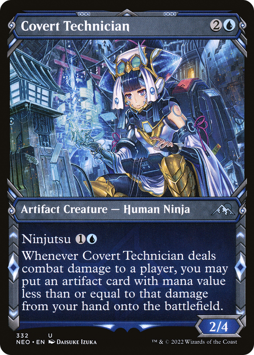 Covert Technician (Showcase) (NEO-332) - Kamigawa: Neon Dynasty: (Showcase)