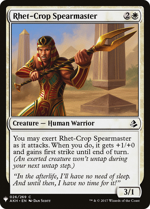 Rhet-Crop Spearmaster (LIST-AKH-26) - The List