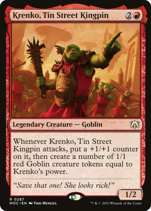 Krenko, Tin Street Kingpin (MOC-287) - March of the Machine Commander