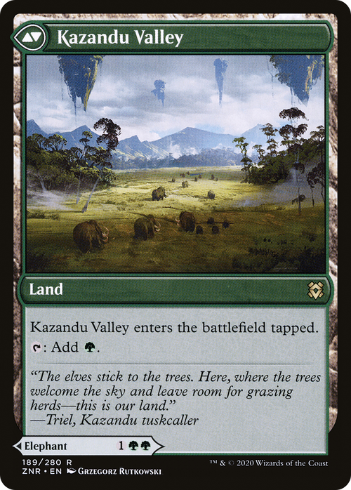 Kazandu Mammoth (ZNR-189) - Zendikar Rising Foil