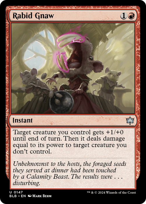 Rabid Gnaw (BLB-147) - Bloomburrow Foil