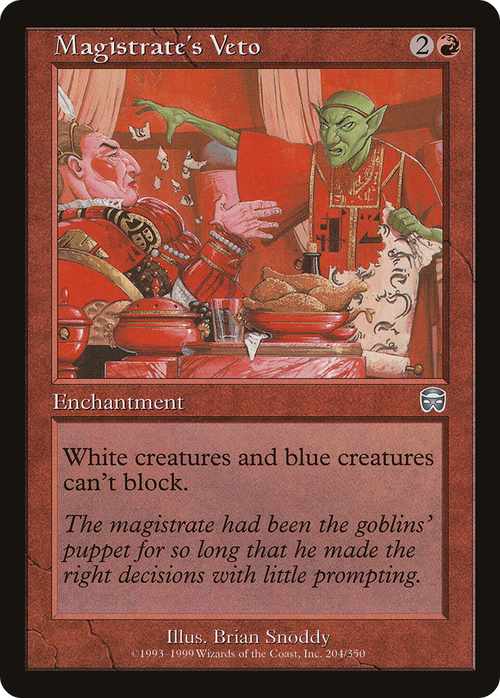 Magistrate's Veto (MMQ-204) - Mercadian Masques Foil