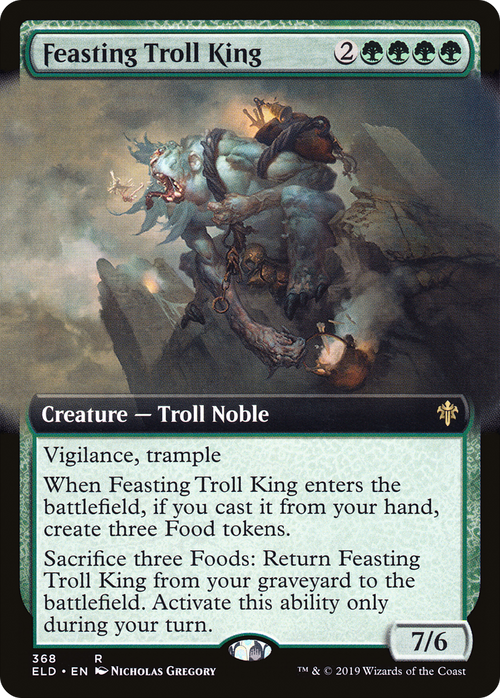 Feasting Troll King (Extended Art) (ELD-368) - Throne of Eldraine: (Extended Art)