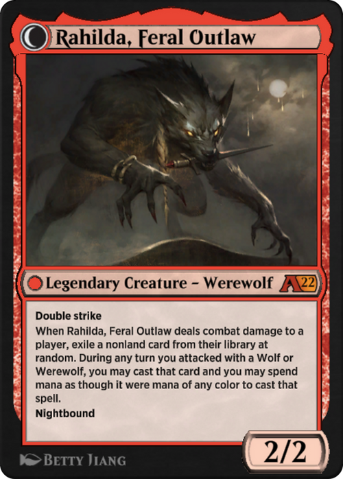 Rahilda, Wanted Cutthroat // Rahilda, Feral Outlaw (Y22-042) - Alchemy: Innistrad