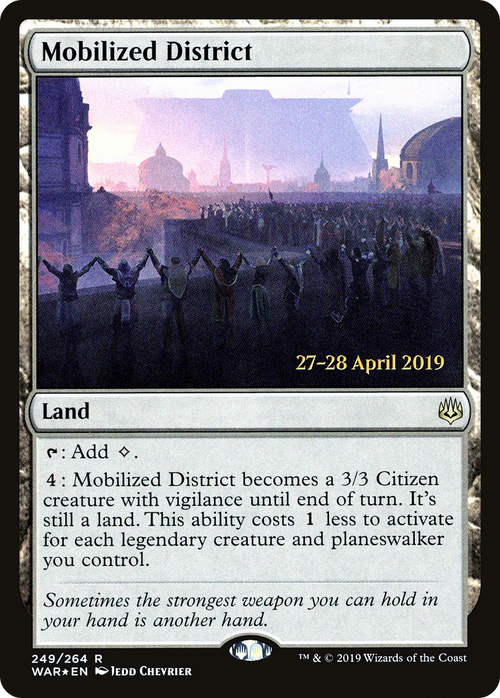 Mobilized District (PRE-249S) - War of the Spark Promos Foil