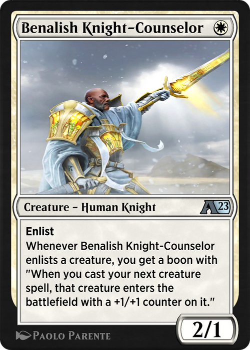 Benalish Knight-Counselor (YDMU-001) - Alchemy: Dominaria