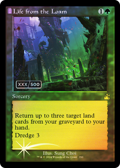Life from the Loam (Retro Frame) (Serial Numbered) (RVR-350) - Ravnica Remastered: (tombstone) Foil