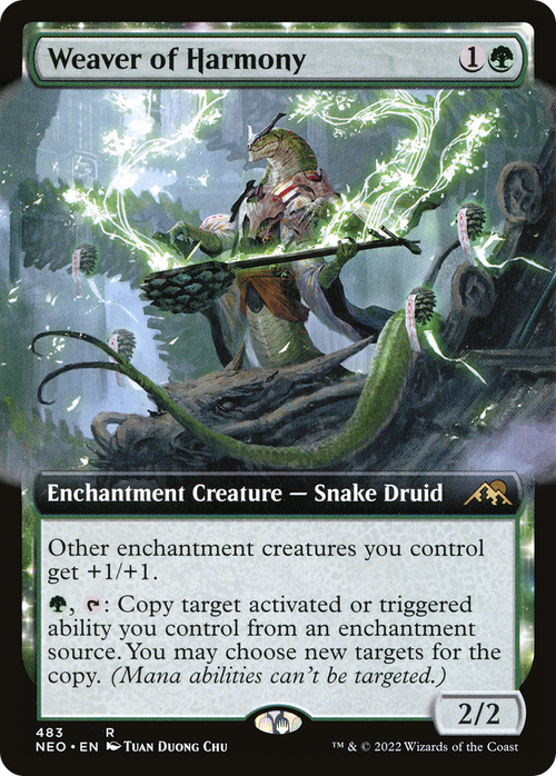 Weaver of Harmony (Extended Art) (NEO-483) - Kamigawa: Neon Dynasty: (Extended Art, enchantment)