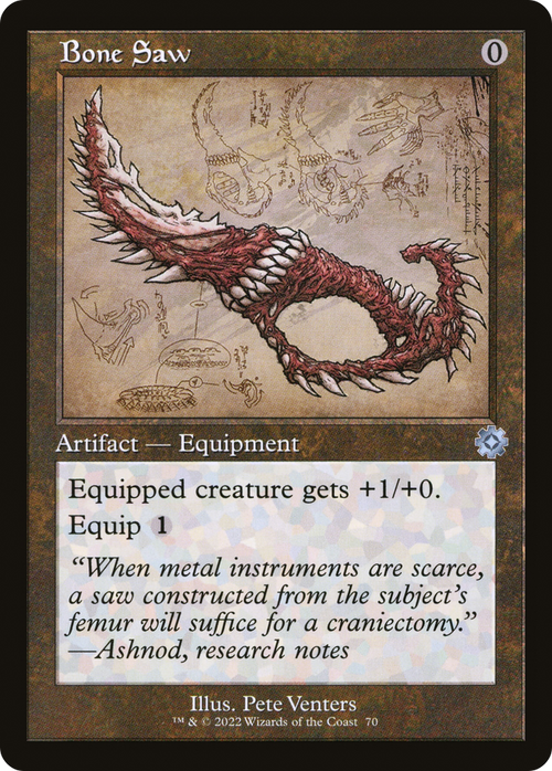 Bone Saw (Schematic) (BRR-070) - The Brothers' War Retro Artifacts Foil