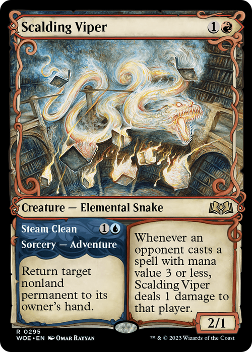 Scalding Viper (Showcase) (WOE-295) - Wilds of Eldraine: (Showcase)