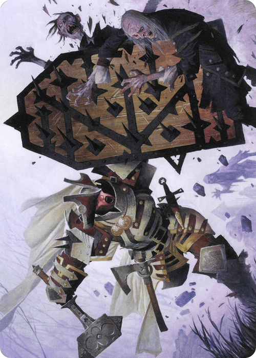 Estwald Shieldbasher // Estwald Shieldbasher (AVOW-009) - Crimson Vow Art Series (Borderless) Foil