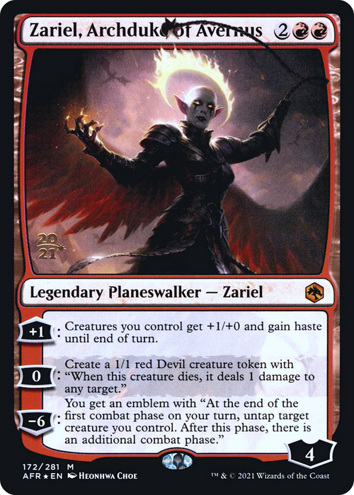 Zariel, Archduke of Avernus (PRE-172S) - Adventures in the Forgotten Realms Promos Foil