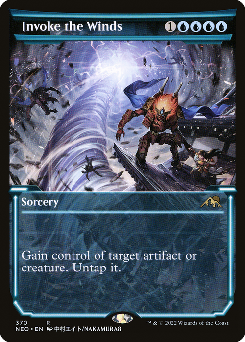Invoke the Winds (Showcase) (NEO-370) - Kamigawa: Neon Dynasty: (Showcase) Foil