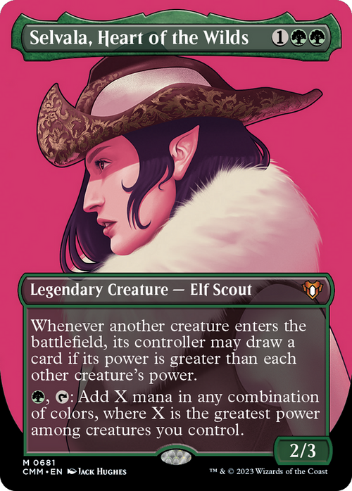 Selvala, Heart of the Wilds (Borderless) (CMM-681) - Commander Masters