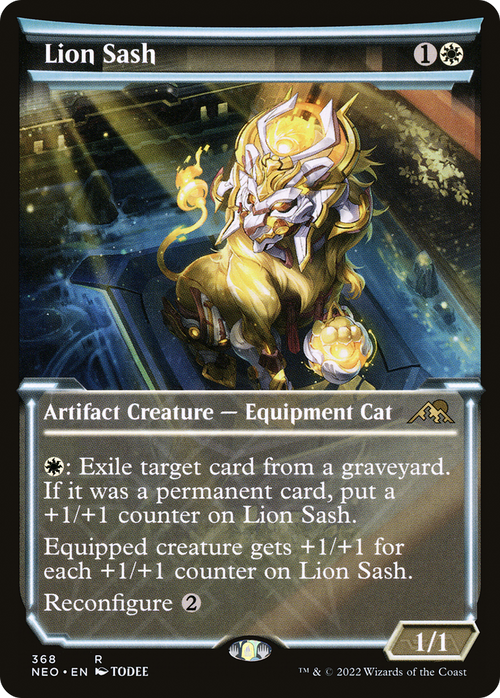 Lion Sash (Showcase) (NEO-368) - Kamigawa: Neon Dynasty: (Showcase)