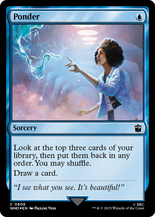 Ponder (Surge Foil) (WHO-808) - Doctor Who Foil